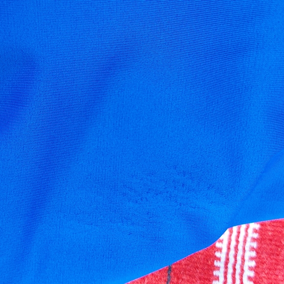 Blue Halter One Piece Bathing Suit - Picture 5 of 7